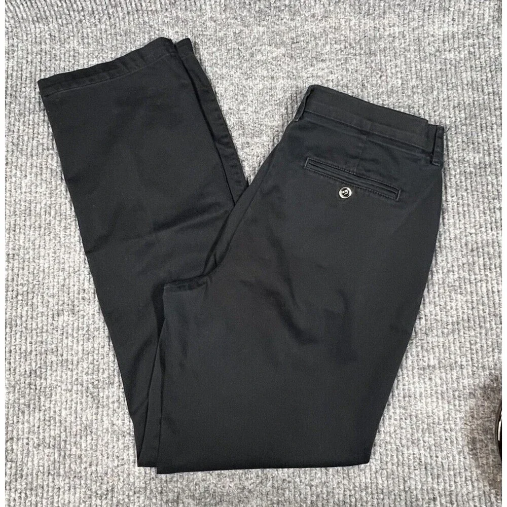 Lee Total Freedom Pant Men 12L (34x32)‎ Black Chino Casual Straight Leg Work